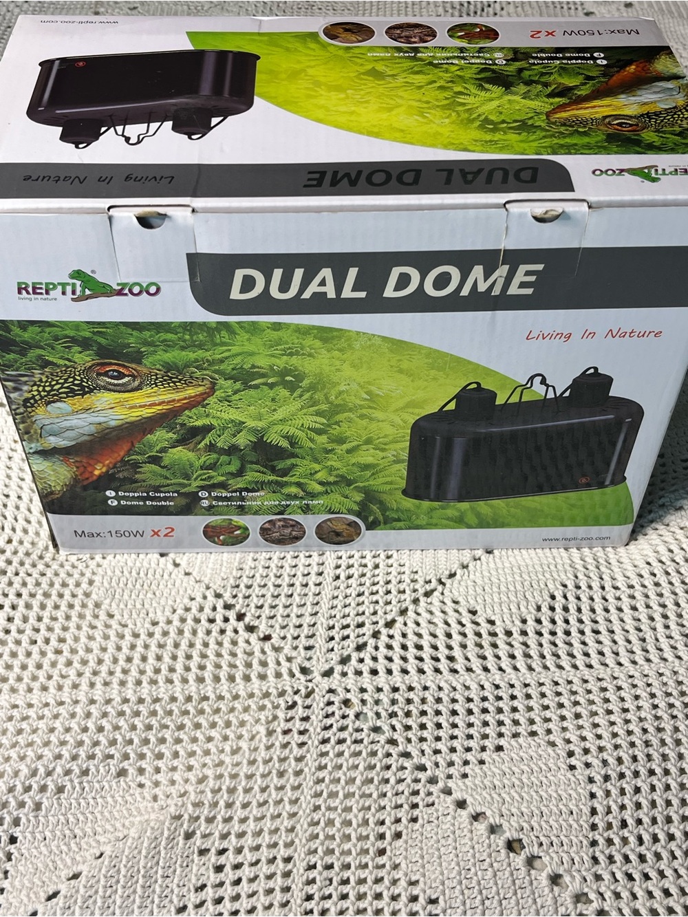 Dual Dome Reptile Heat Lamp - Black